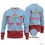 Pink Flamingos Funky Pattern Ugly Christmas Sweater