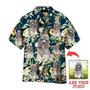 Portrait Of Gray Poodle On Floral Flowers Custom Hawaiian Shirt, Personalized Hawaiian Shirts, Custom Photo Hawaiian Shirt