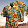 Robin Bird Aloha Hawaiian Shirt - Blue Robin Bird Hawaiian Shirt, Peach Fruits Hawaiian Shirt For Men & Women, Robin Bird Lover