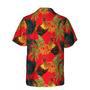 Rooster Hawaiian Shirt, Fiery Red Rooster Aloha Shirt For Men - Perfect Gift For Men, Husband, Boyfriend, Friend, Family