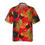 Rooster Hawaiian Shirt, Fiery Red Rooster Aloha Shirt For Men - Perfect Gift For Men, Husband, Boyfriend, Friend, Family