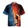 Saxophone Hawaiian Shirt, Saxophone With Water And Flame Hawaiian Shirt For Men Women, Gift For Friend, Family, Saxophone Music Lovers