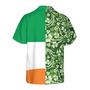 Shamrock With Flag Saint Patrick's Day Irish Ireland Hawaiian Shirt, Colorful Summer Aloha Shirts For Men Women, Perfect Gift For Husband, Wife