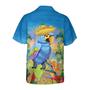 Summer Beach Parrot Hawaiian Shirt, Colorful Summer Aloha Shirts For Men Women, Perfect Gift For Husband, Wife, Boyfriend, Friend