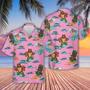 Surfing Bear Aloha Hawaiian Shirts For Summer - Pink Tiki Party Hawaiian Set Outfits For Men Women - Gift For Surfing Bear Lovers, Friend, Family