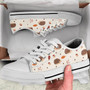 Autumn With Leaves And Hedgehog Pattern Low Top Shoes Sneaker