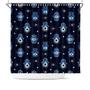 Boho Tribal Evil Eyes Pattern Design Mystical Shower Curtain