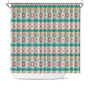 Boho Tribal Line Pattern Multicolor Ethnic Mudcloth Home Shower Curtain