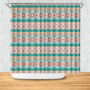 Boho Tribal Line Pattern Multicolor Ethnic Mudcloth Home Shower Curtain