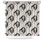 Boho Womans Face With Moon Night Celestial Glittering Shower Curtain