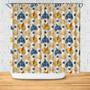 Colorful Boho Pattern Butterfly And Bird Celestial Art Shower Curtain
