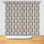 Colorful Feathers Minimalist Pattern Boho Tribal Home Living Shower Curtain