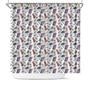 Crystal Pattern White Background Cute Boho Shower Curtain