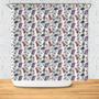 Crystal Pattern White Background Cute Boho Shower Curtain