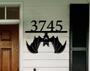 Custom Bat Address Sign, Personalized House Number Sign, Halloween Bat Decor, Unique Design Sign