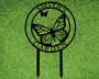 Custom Metal Garden Sign with Stakes, Metal Yard Art, Personalized Butterfly Home Garden Decor