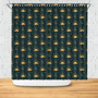 Cute Celestial Pattern On Green Backgroud Boho Tribal Decor Shower Curtain