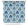 Evil Eyes Triangle Boho Pattern Tribal Shower Curtain