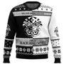 Game of Thrones House Black and White Ugly Christmas Sweater, Ugly Christmas Sweater For Men Women