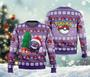 Gen-gar Poke-mon Ugly Christmas Sweater, Anime Cartoon Winter Xmas Sweatshirts, Japanese Manga Allover Print Sweater