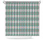 Oval Shape Boho Tribal Pattern Minimalist Color Boho Housewarming Shower Curtain
