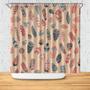 Pattern Feathers Multicolor Boho Style Bohemian Tribal Shower Curtain