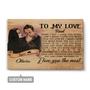 Custom To My Love I Love You The Most Canvas | Custom Photo | Couple Gifts | Personalized Anniversary Canvas