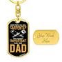 Custom Carpenter Dad Keychain With Back Engraving | Birthday Gift | Personalized Dad Dog Tag Keychain