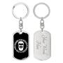Custom Dad Husband Bearded Keychain With Back Engraving | Birthday Gift For Dad | Personalized Dad Dog Tag Keychain