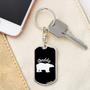 Custom Daddy Bear Baseball Keychain With Back Engraving | Cool Birthday Gift For Dad | Personalized Dad Dog Tag Keychain