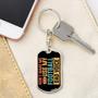 Custom Dont Make Me Use My Dad Voice Keychain With Back Engraving | Football | Birthday Gift For Dad | Personalized Dad Dog Tag Keychain