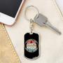 Custom Father And Son 100 Love Keychain With Back Engraving | Birthday Gift For Dad | Personalized Dad Dog Tag Keychain