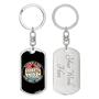 Custom Father And Son 100 Love Keychain With Back Engraving | Birthday Gift For Dad | Personalized Dad Dog Tag Keychain