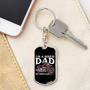 Custom I Am A Biker Dad Keychain With Back Engraving | Birthday Gift For Dad | Personalized Dad Dog Tag Keychain