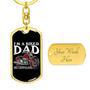 Custom I Am A Biker Dad Keychain With Back Engraving | Birthday Gift For Dad | Personalized Dad Dog Tag Keychain