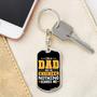 Custom I Am A Dad And An Engineer Keychain With Back Engraving | Birthday Gift For Engineer Dad | Personalized Dad Dog Tag Keychain