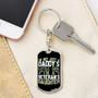 Custom I Am Not Just A Daddy Little Girl Keychain With Back Engraving | Birthday Gifts | Personalized Dad Dog Tag Keychain