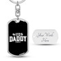 Custom Soon To Be Daddy 2022 Keychain With Back Engraving | Birthday For New Dad | Personalized Dad Dog Tag Keychain