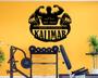Personalized Hantel Gym Sign, Custom Gym Metal Wall Decor, Individual Fitness Sports Wall Decor