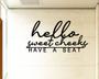 Personalized Hello Sweet Cheeks Sign, Modern Custom Wall Art for House, Christmas Gift
