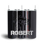 Custom Fishing Flag Tumbler, Custom Name, Fishing Lovers Gift, Personalized Hobby Skinny Tumbler
