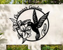 Personalized Hummingbird Metal Garden Decor, Flower Beds Decor, Custom Garden Name Decor Personalized Hummingbird Metal Garden Decor, Flower Beds Decor, Custom Garden Name Decor
