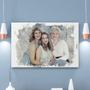 Custom Vintage Add Deceased Loved One To Picture Canvas | Custom Photo | Memorial Combine Photos Gifts | Personalized Memorial Canvas