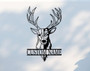 Personalized Metal Deer Head Sign, Custom Deer Antler Decor, Farmhouse Decor, Outdoor Large Sign