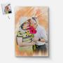 Custom Watercolor Painting Effect From My Wife Photo Portrait Canvas | Custom Photo | Gift For Wifey | Mom | Personalized Mothers Day Photo Canvas