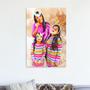Custom Watercolor Painting Effect From Photo Portrait Canvas | Custom Photo | Mother and Daughter Gifts | Personalized Mothers Day Photo Canvas