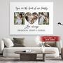 Personalized Mom Canvas Print From Photo, Custom Name Canvas Print You Are The Heart Of Our Family, Mother's Day Custom Quote Gift, Gift For Mom, Personalized Wall Art