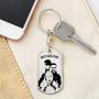 Custom Best Dad Ever Threshold Keychain With Back Engraving | Birthday Gifts For Dad | Personalized Photo Dog Tag Keychain