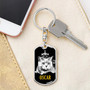 Custom Black And White Pet Photo With Back Engraving Keychain, Birthday Gifts For Pet Lovers, Personalized Photo Dog Tag Keychain