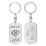 Custom Nose Print Keychain With Back Engraving | Unique Birthday Gifts For Pet Lovers | Personalized Photo Dog Tag Keychain